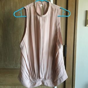 Maiyet Pale Pink Pleated Draped Silk Blouse - S